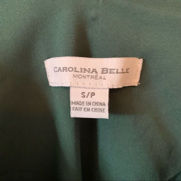 Carolina Belle Montreal Green Empire Waist Flowy Lined Sleeveless Maxi Dress - Picture 4 of 12